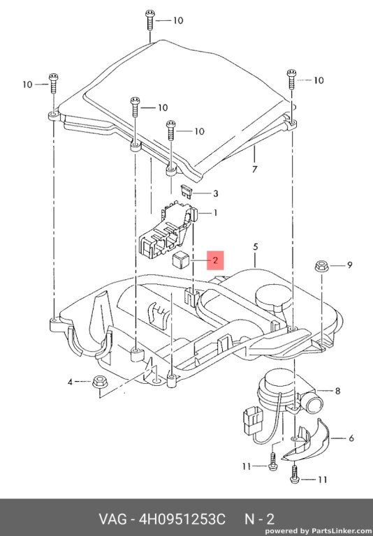 Releu 646 VAG OEM 4H0951253C