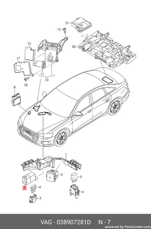Releu bujii Skoda Superb 3T 2.0 TDI combi 2009 2010 OEM 038907281D