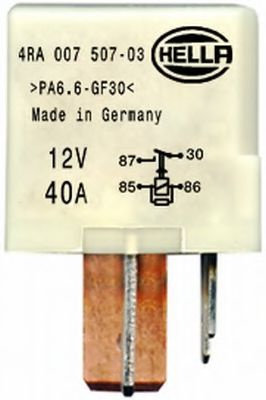 Releu,instalatia de comanda bujii incandescente VW CADDY II Pick-up (9U7) (1996 - 2000) HELLA 4RA 00...