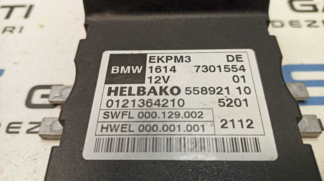 Releu Modul Comanda Pompa Combustibil BMW Seria 3 F30 F31 2010 - 2018 Cod 7301554 [L0164]