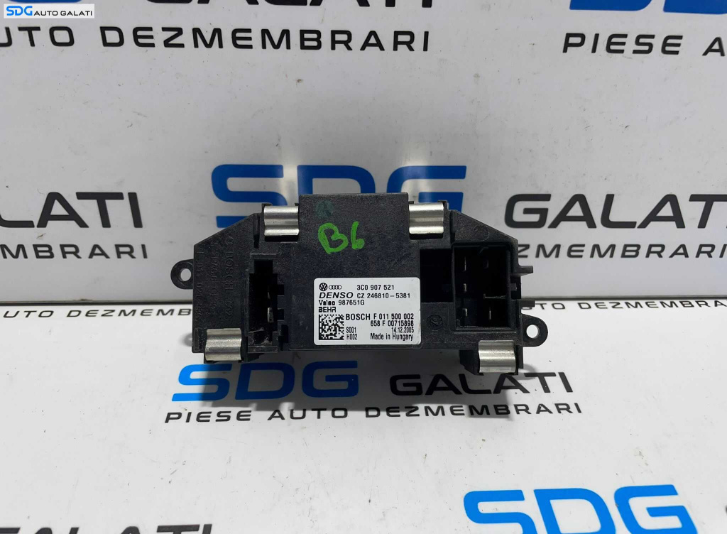Releu Rezistenta Motoras Aeroterma Skoda Superb 2 2008 - 2015 Cod 3C0907521 [L3457]