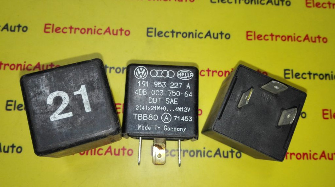 Releu semnalizare Audi, Seat, Skoda, Vw 191953227A