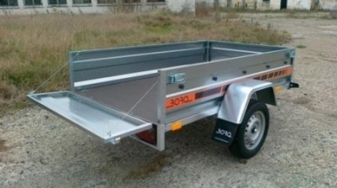 Remorca auto 750 kg Boro Agro basculabil 205x122 cm