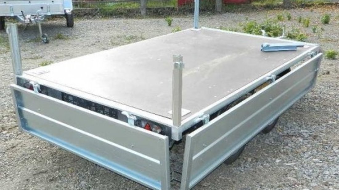 Remorca auto 750 kg Boro BH punte tandem, dimensiune 250x150 cm