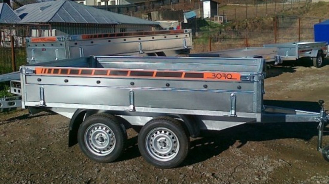 Remorca auto 750 kg Boro BH punte tandem, dimensiune 300X150 cm