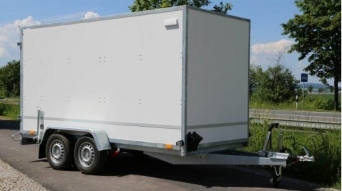 Remorca auto carosata punte tandem de 2500kg, dimensiune 365x151 cm