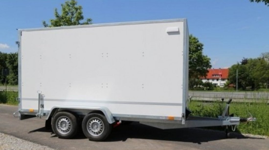 Remorca auto carosata punte tandem de 2500kg, dimensiune 365x151 cm