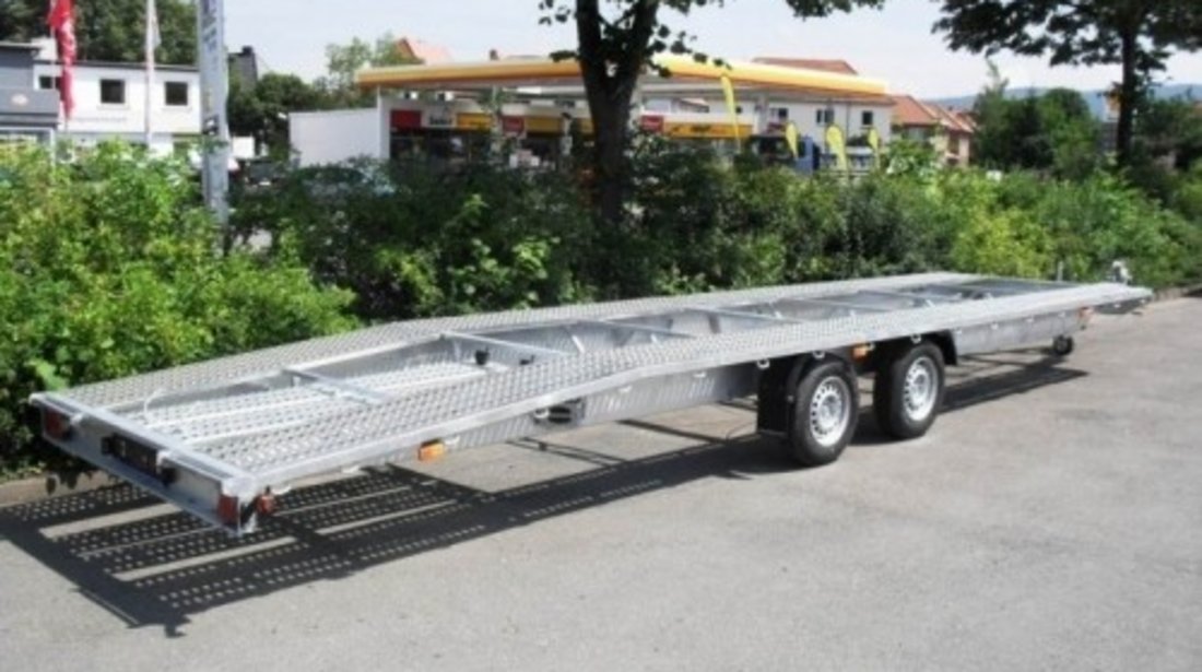 Remorca platforma transport auto Boro Indiana 3500Kg, dimensiune utila de 8000 x 2000 mm