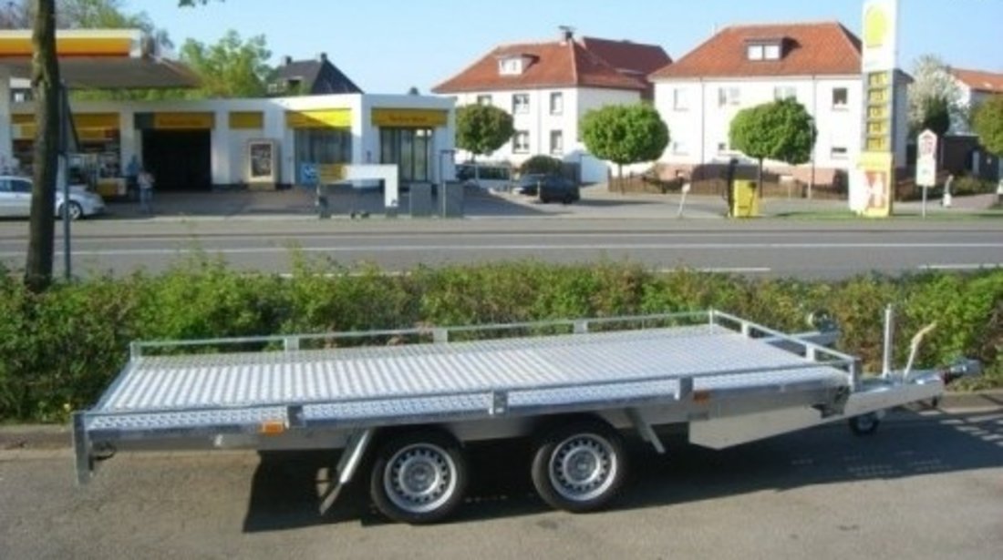 Remorca platforma transport auto Boro Pionier 2700Kg, dimensiune utila de 4000 x 2000 mm