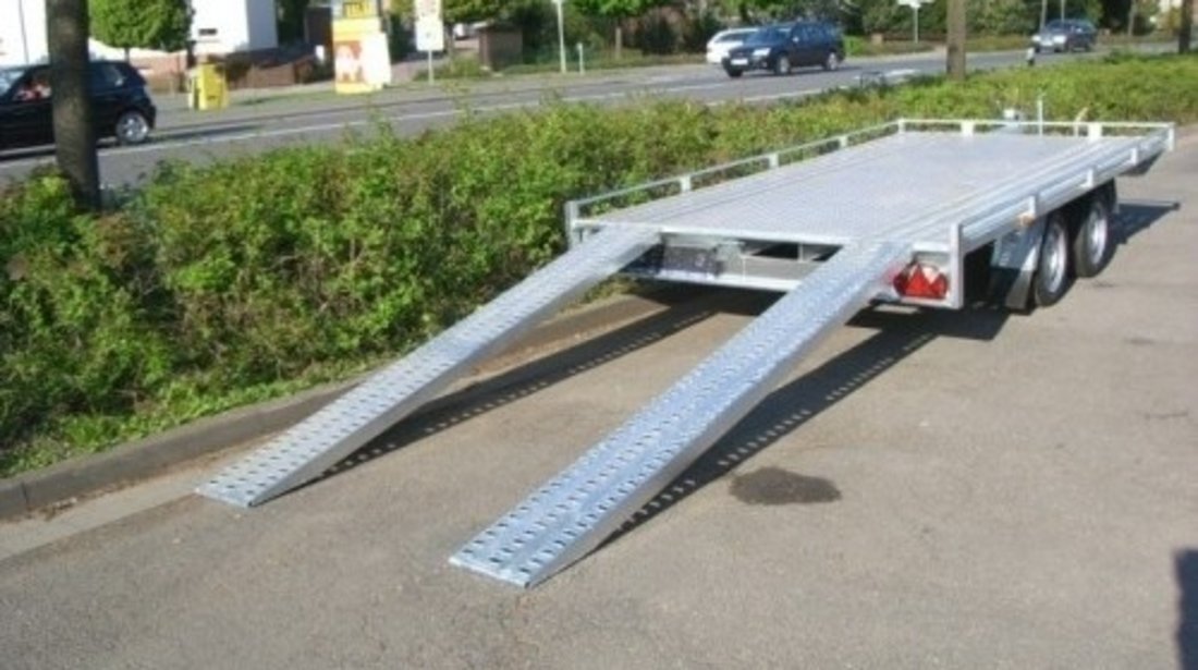 Remorca platforma transport auto Boro Pionier 2700Kg, dimensiune utila de 4000 x 2000 mm