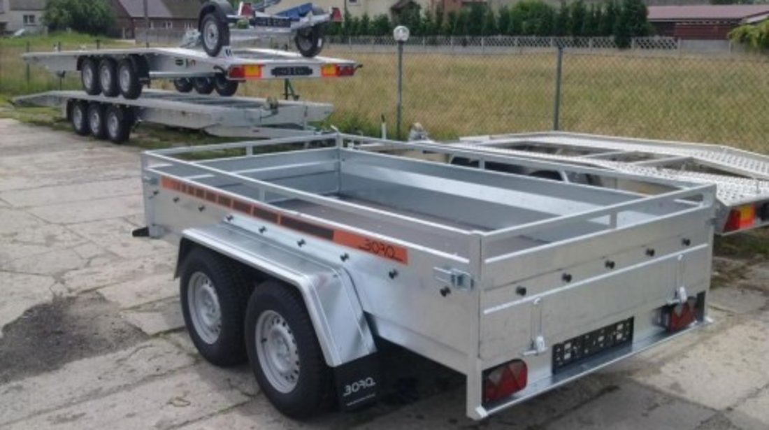 Remorca utilitara Boro Majster 1500 kg dimensiune 300x150x40 cm