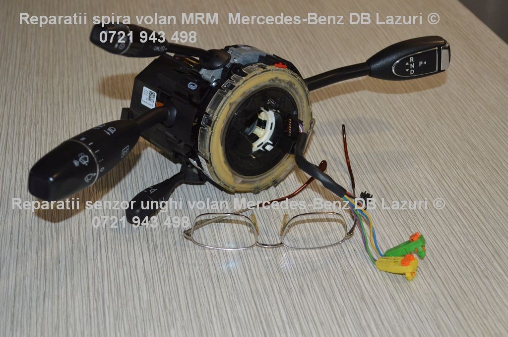 Repar senzor unghi volan MRM Mercedes S Class w221 reparatie spirala airbag volan