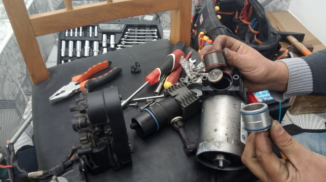 Reparare reparație compresor suspensie perne aer, VW Touareg, Porsche Cayenne 2, Panamera