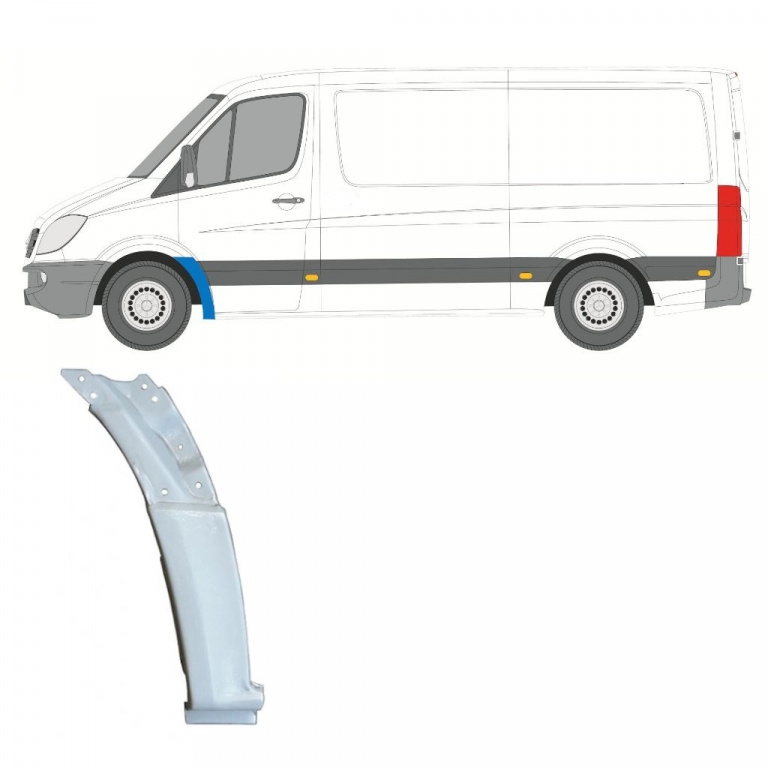 Reparatie Aripa Fata Stanga Blic Mercedes-Benz Sprinter 2 2006→ 6504-03-3548331P