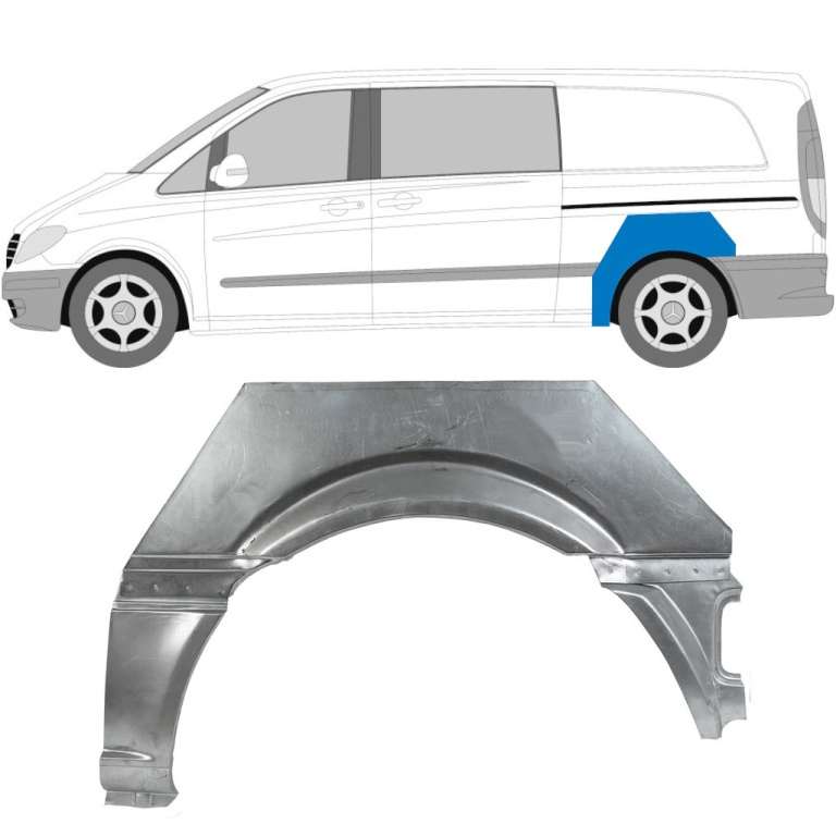 Reparatie Aripa Spate Stanga Am Mercedes-Benz Vito W639 2003-2010 3542591