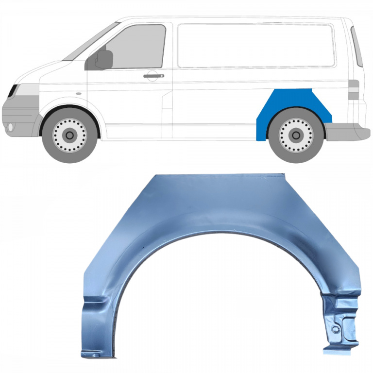 Reparatie Aripa Spate Stanga Am Volkswagen Transporter T5 2003-2015 9568591