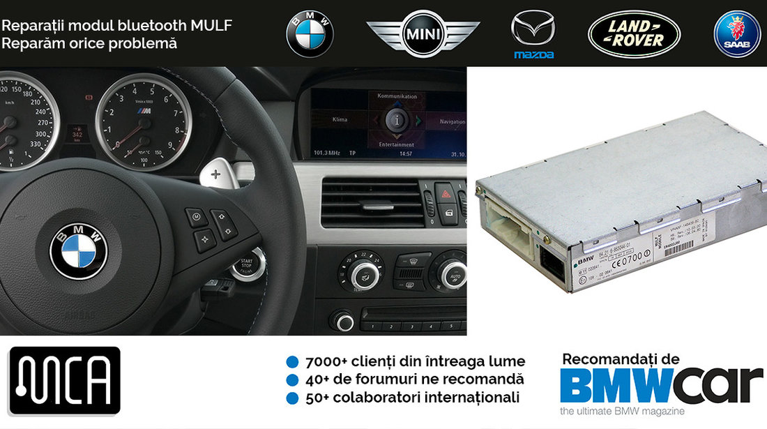 Reparatie bluetooth BMW MULF | 1 an garantie | Diagnoza gratuita