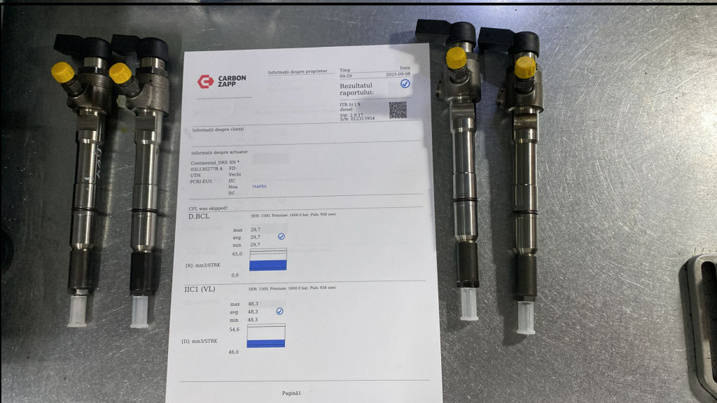 Reparatii Injectoare Continental 1.6 TDI, CAYC, 03L130277B, Vw, Audi