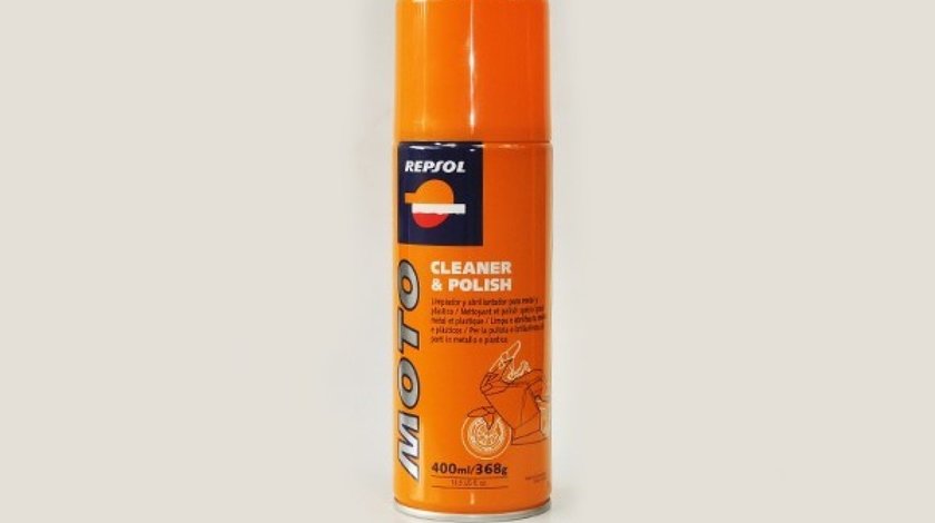 REPSOL MOTO CLEANER AND POLISH- 400 ML REPSOL 25845 <br>