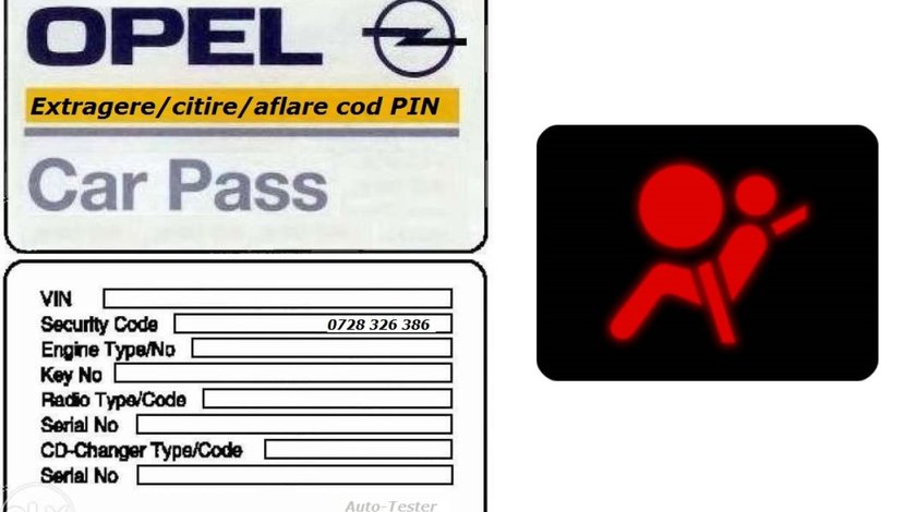 Resetare airbag & extragere citire aflare carpass cod pin securitate car pass Opel