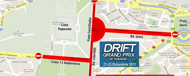 Restrictii de circulatie in centru, cu ocazia Drift Grand Prix of Romania