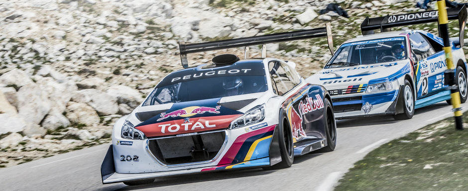 Reuniune in familia Peugeot: noul 208 T16 Pikes Peak pozeaza alaturi de vechiul 405 T16