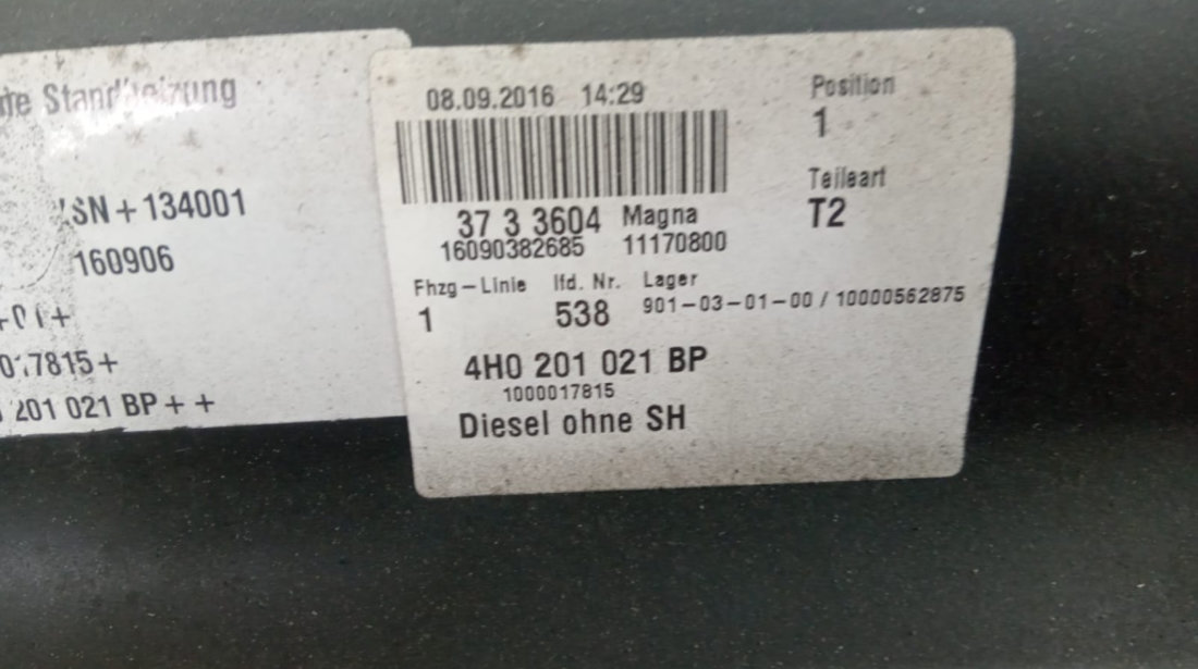 Rezervor combustibil 4h0201021bp Audi A8 D4/4H [facelift] [2013 - 2018] 3.0 tdi CTDB