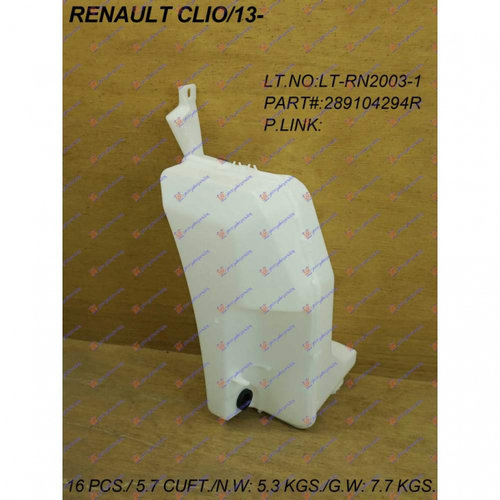 Rezervor Spalator Parbriz - Renault Clio 2016 , 289104294r-Pfm