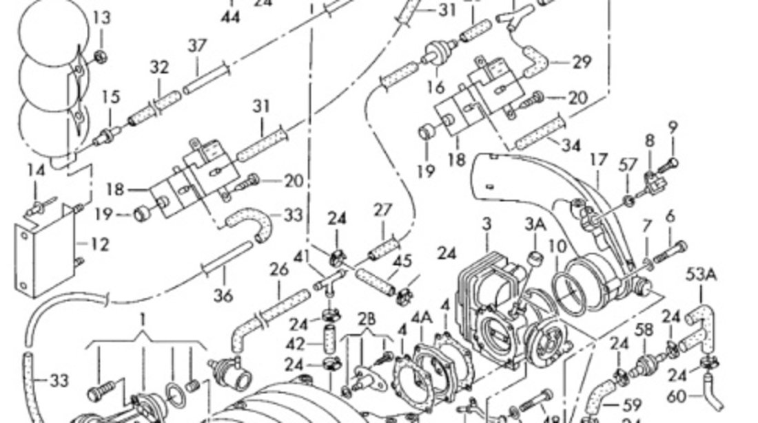 Rezervor vacuum AUDI A6 II Avant (4B5, 4B6, C5) [ 1997 - 2005 ] TDI (AKE, BAU, BDH) 132KW|180HP OEM 443131541