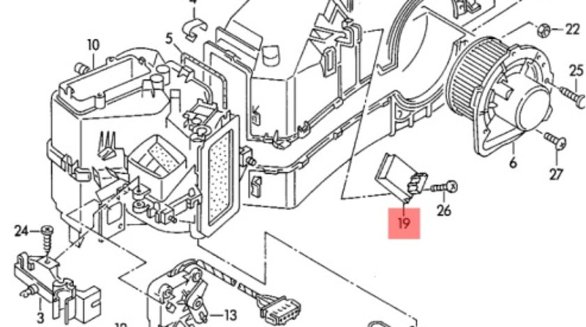 Rezistenta trepte aeroterma 1J0907521 Volkswagen Golf 1J 1.9 SDI 2000 2001 OEM 1J0907521