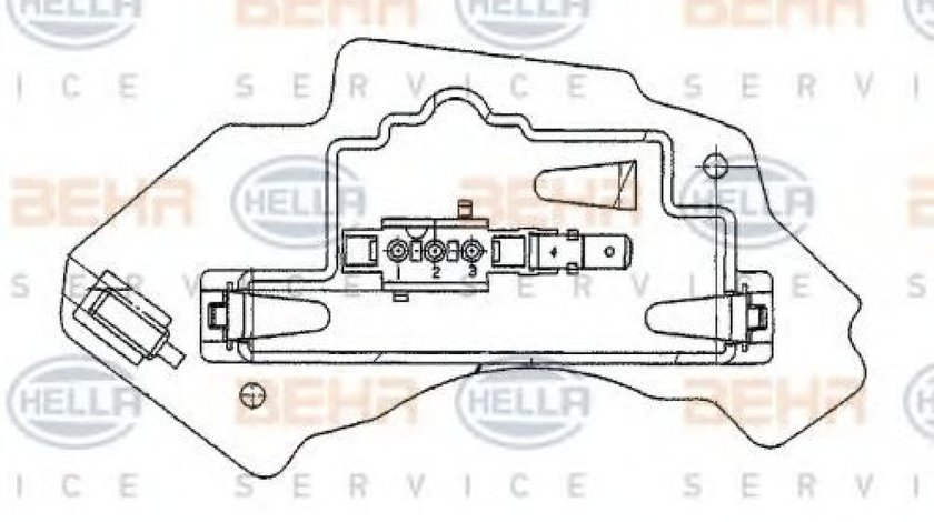 Rezistenta trepte aeroterma MERCEDES E-CLASS Combi (S210) (1996 - 2003) HELLA 5HL 351 321-131 produs NOU