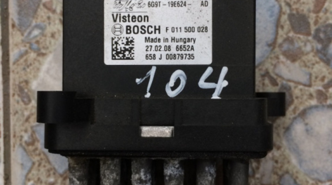 Rezistenta trepte ventilator aeroterma 6G9T-19E624-AD 6G9T-19E624-AD Ford Mondeo 4 [2007 - 2010] Liftback 2.0 TDCi DPF AT (140 hp) MK4 (BA7) TITANIUM