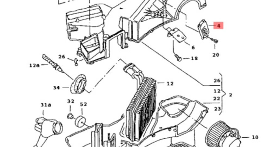 Rezistenta trepte ventilator aeroterma Skoda Superb 3U 1.9 TDI OEM 8D0959263