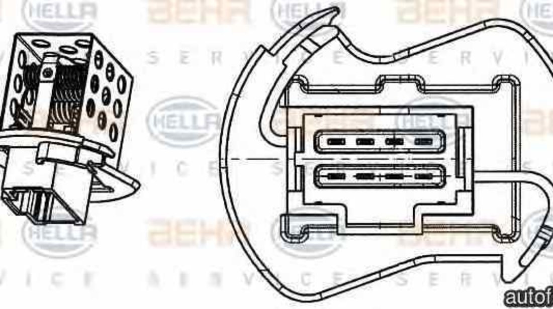 Rezistenta trepte ventilator habitaclu aeroterma RENAULT MASTER II platou / sasiu ED/HD/UD HELLA 9ML 351 332-251