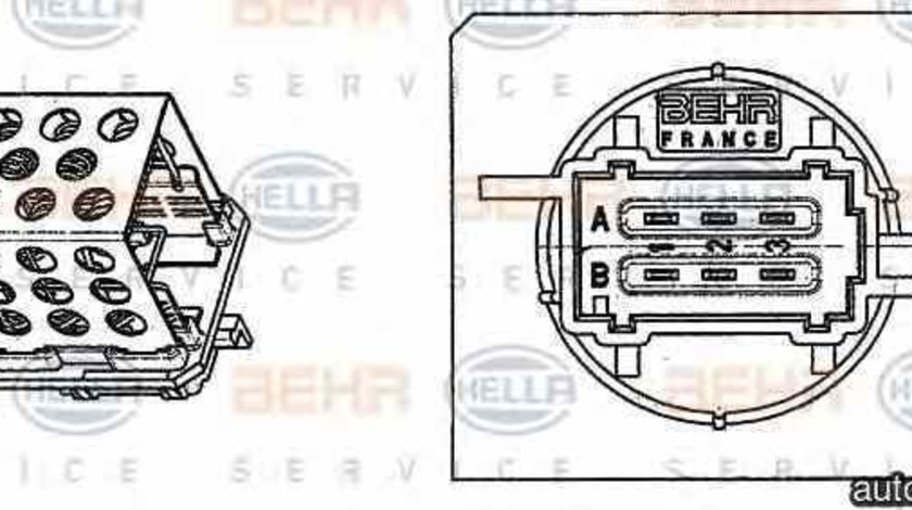 Rezistenta trepte ventilator habitaclu aeroterma CITROËN XSARA PICASSO N68 HELLA 9ML 351 332-241