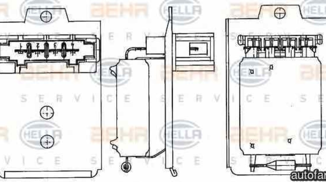 Rezistenta trepte ventilator habitaclu aeroterma AUDI A4 Avant 8D5 B5 HELLA 9ML 351 303-261