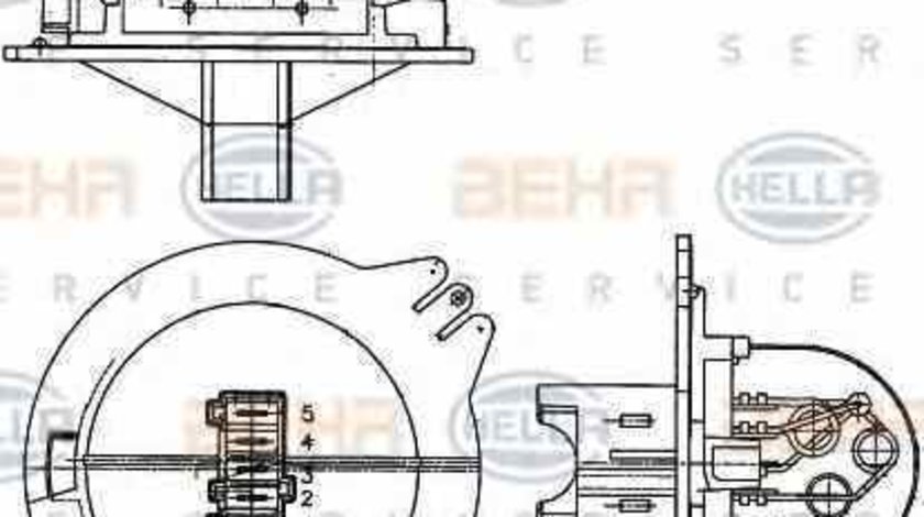 Rezistenta trepte ventilator habitaclu aeroterma CITROËN XSARA N1 HELLA 9ML 351 303-271