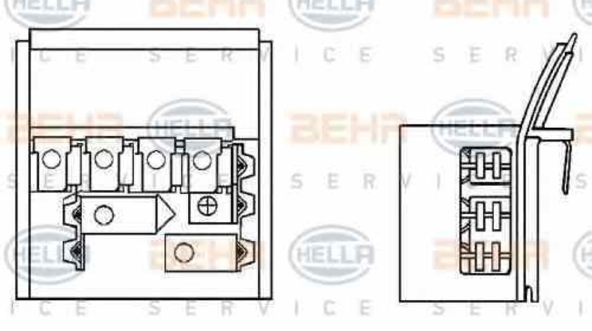 Rezistenta trepte ventilator habitaclu aeroterma BMW 3 Touring E30 HELLA 9ML 351 332-131