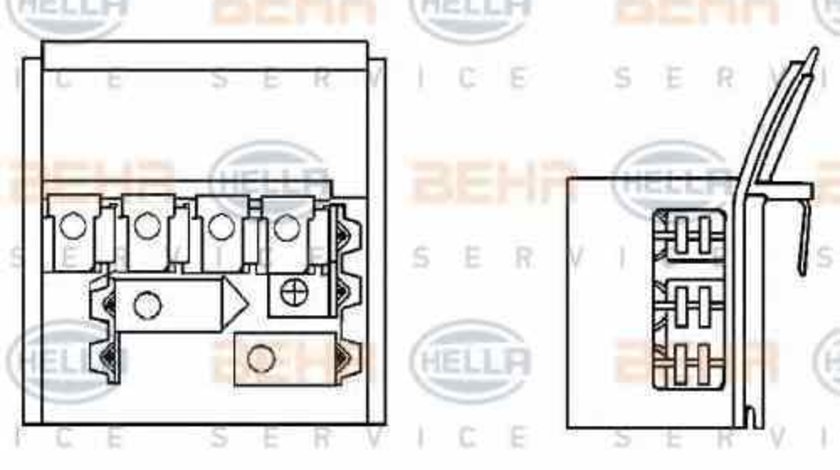 Rezistenta trepte ventilator habitaclu aeroterma BMW 3 E30 HELLA 9ML 351 332-131