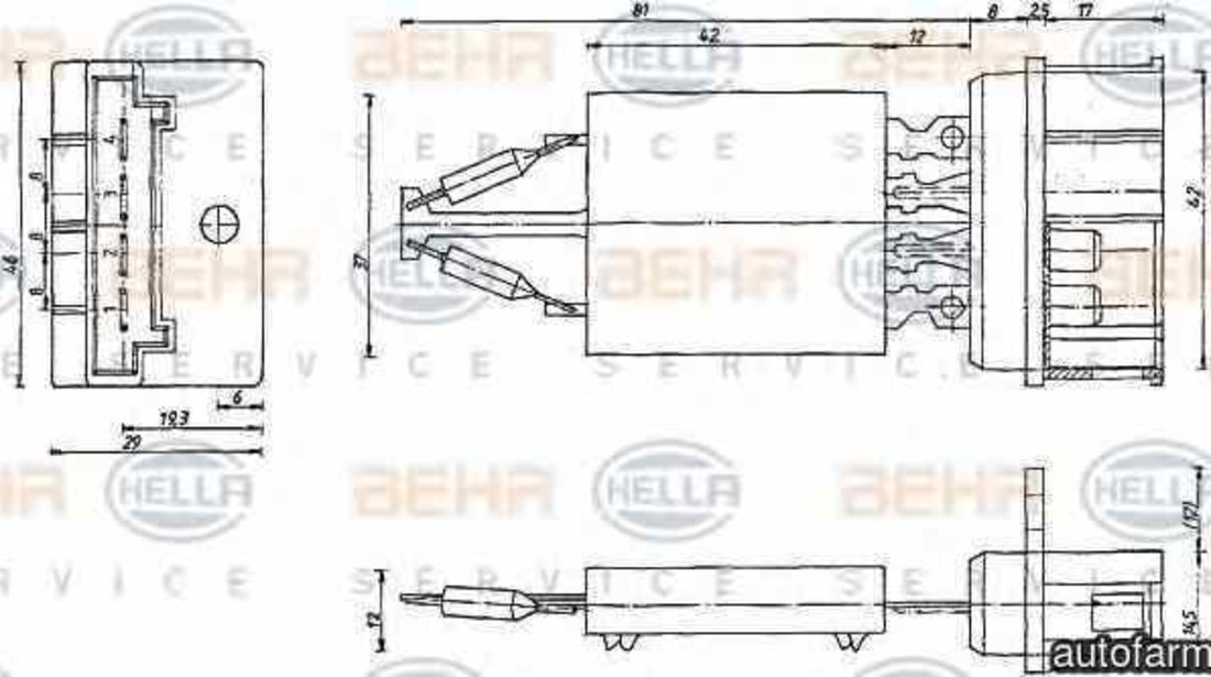 Rezistenta trepte ventilator habitaclu aeroterma MERCEDES-BENZ ACTROS MP2 / MP3 HELLA 9ML 351 332-401