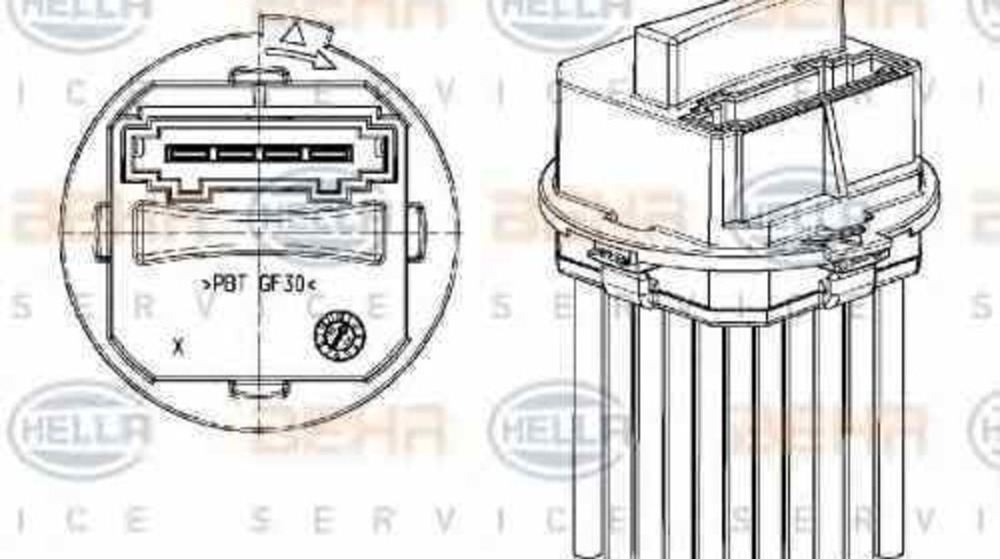 Rezistenta variabila ventilator interior habitaclu CITROËN C6 TD HELLA 5DS 351 320-011