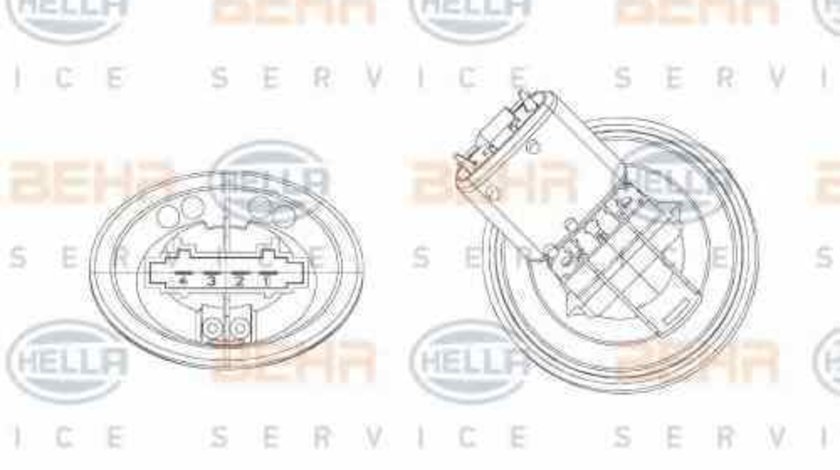 Rezistenta variabila ventilator interior habitaclu VW POLO 6R 6C HELLA 5HL 351 321-301