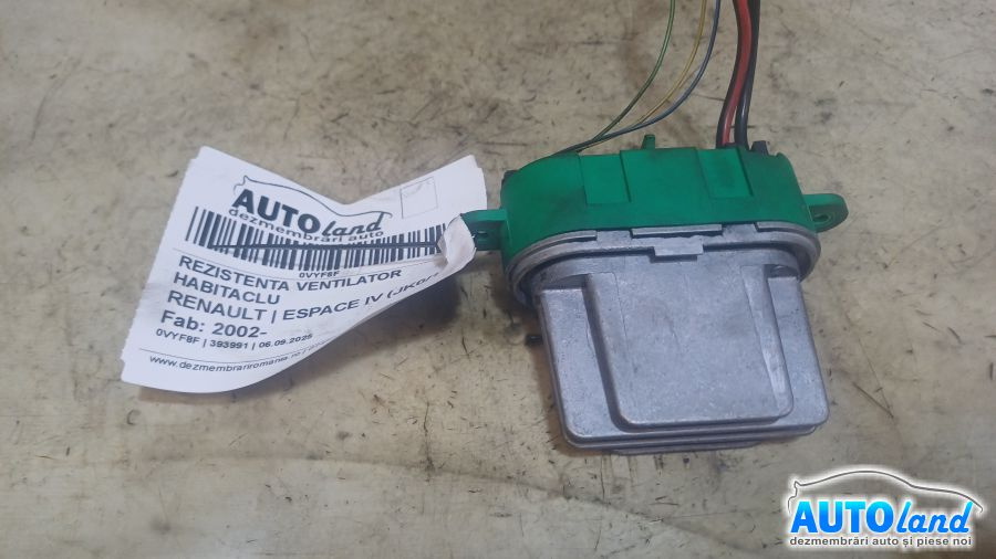 Rezistenta Ventilator Habitaclu 52492365 Renault ESPACE IV JK0/1 2002