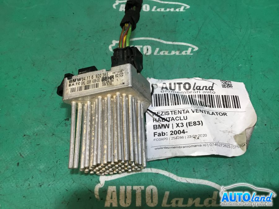 Rezistenta Ventilator Habitaclu BMW X3 E83 2004