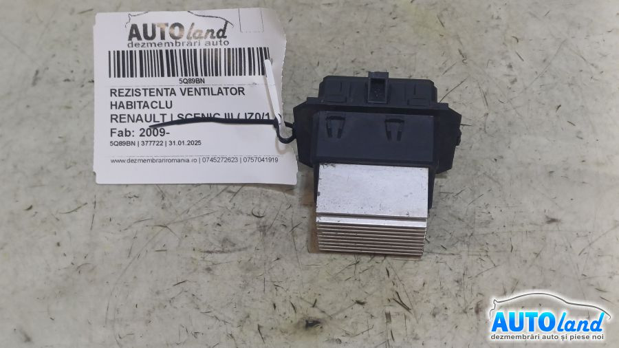 Rezistenta Ventilator Habitaclu Renault SCENIC III JZ0/1 2009