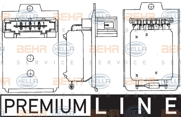 Rezistor, ventilator habitaclu (9ML351303261 HELLA) AUDI,SKODA,VW