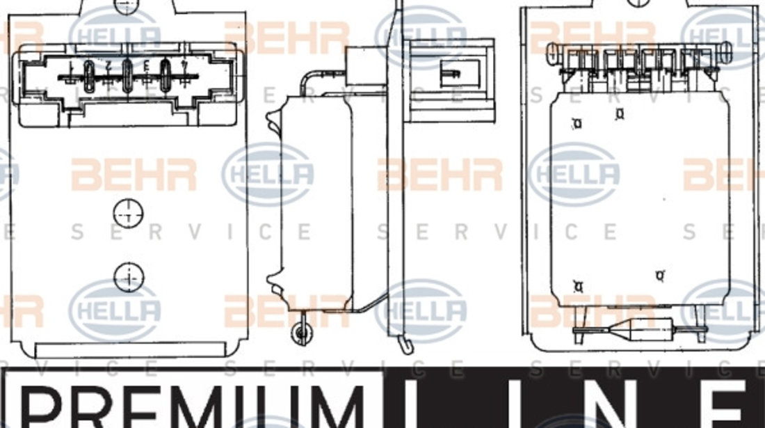 Rezistor, ventilator habitaclu (9ML351303261 HELLA) AUDI,SKODA,VW