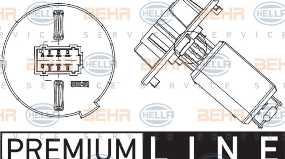 Rezistor, ventilator habitaclu (9ML351321551 HELLA) Citroen