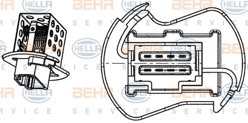 Rezistor, ventilator habitaclu (9ML351332251 HELLA) NISSAN,OPEL,RENAULT,VAUXHALL