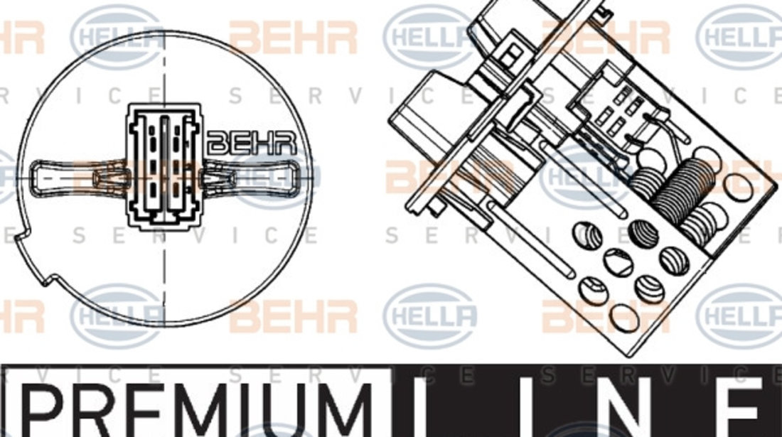 Rezistor, ventilator habitaclu (9ML351332281 HELLA) Citroen